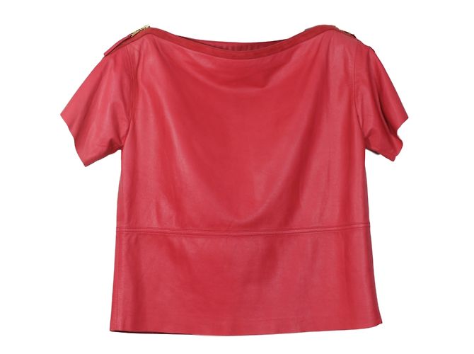 Louis Vuitton Top de couro coral