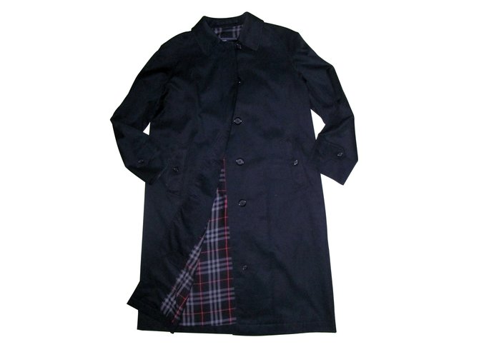 Burberry Trench coats Blue Cotton  ref.9690