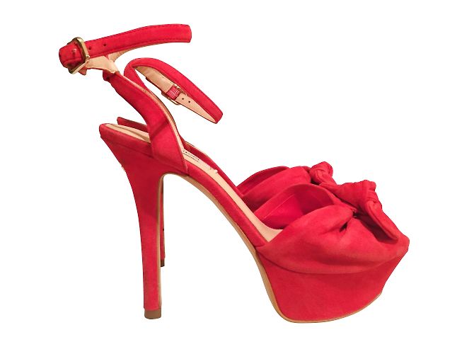 Guess Sandalen aus Leder Rot Größe 37