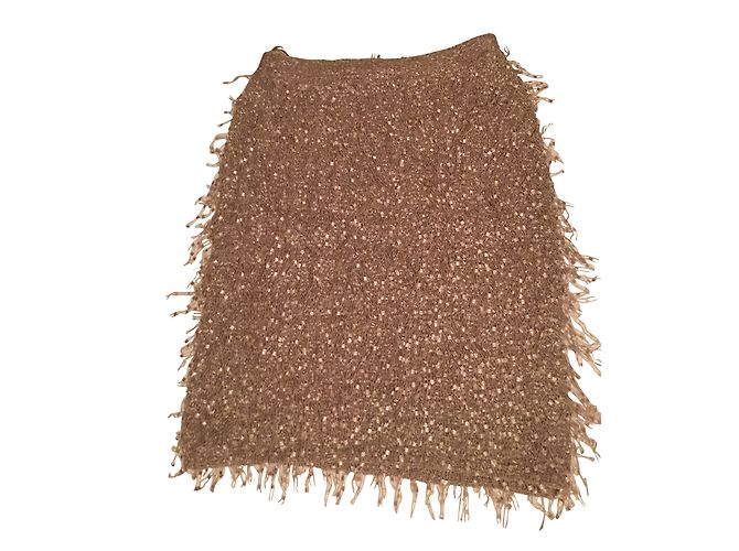 Autre Marque Diktons kurzer Rock beige Stretch Größe 36