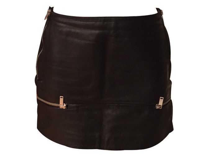 Zara Skirts Black Leather  ref.9753