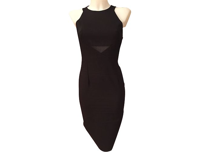 Zara ärmelloses schwarzes Stretch Kleid