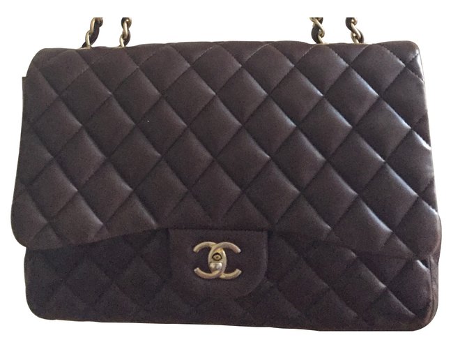 Timeless Chanel Handbags Brown Leather  ref.9825
