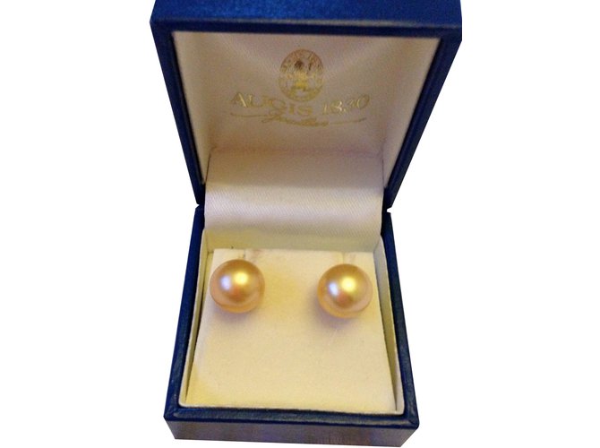 Autre Marque Earrings Golden Pearl  ref.9833