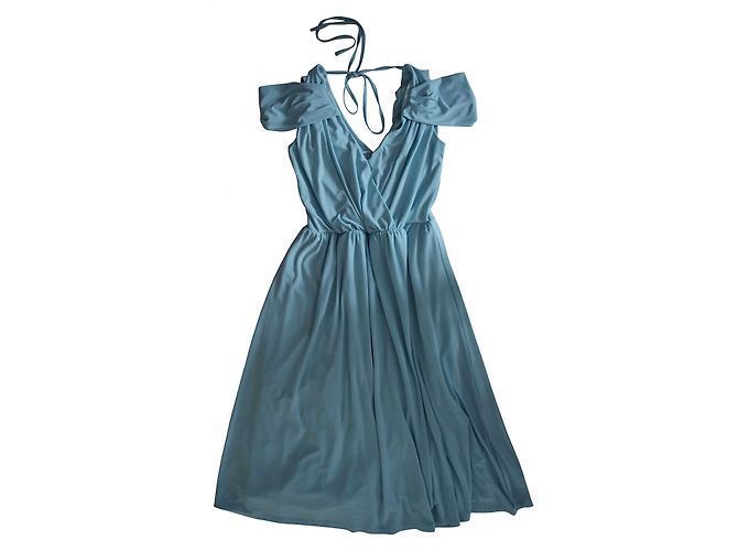 Asos Kleid Blau Wickeloptik