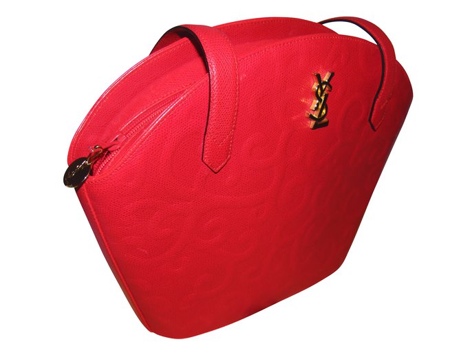 Yves Saint Laurent Handbags Red Leather  ref.9885