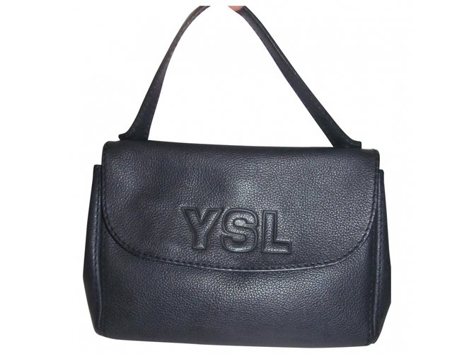 Yves Saint Laurent Handbags Blue Leather  ref.9931