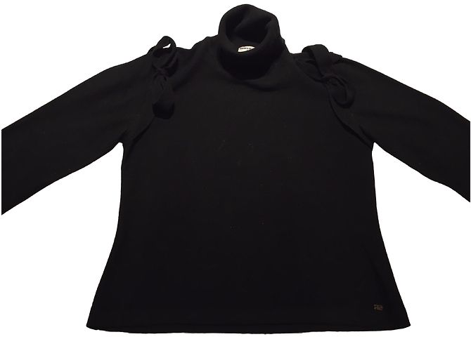 Sonia Rykiel Rollkragenpullover aus Wolle Schwarz