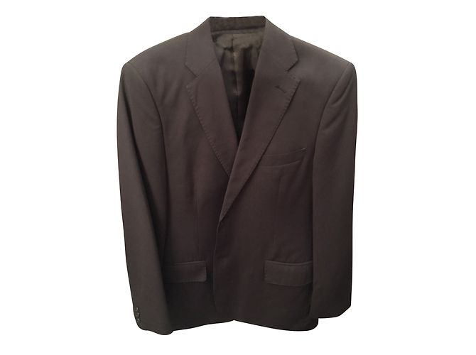 Autre Marque Grey Polyester Suit Size 52