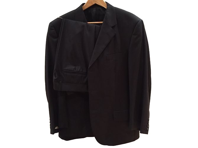 Massimo Dutti Blue Polyester Suit Size 54