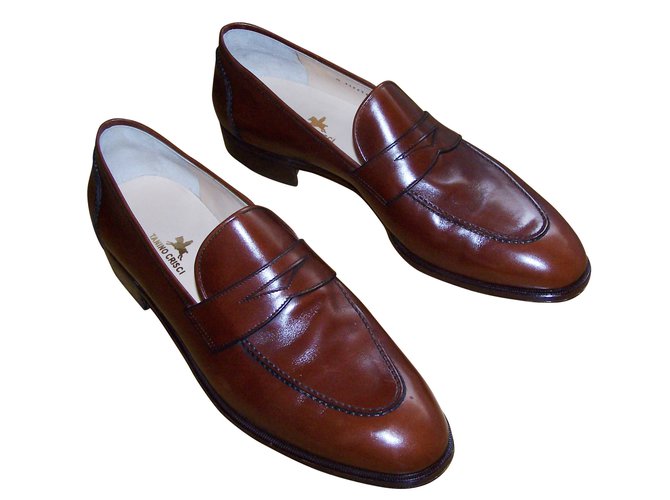 Tanino Crisci Mocassins homme Cuir Marron  ref.10139