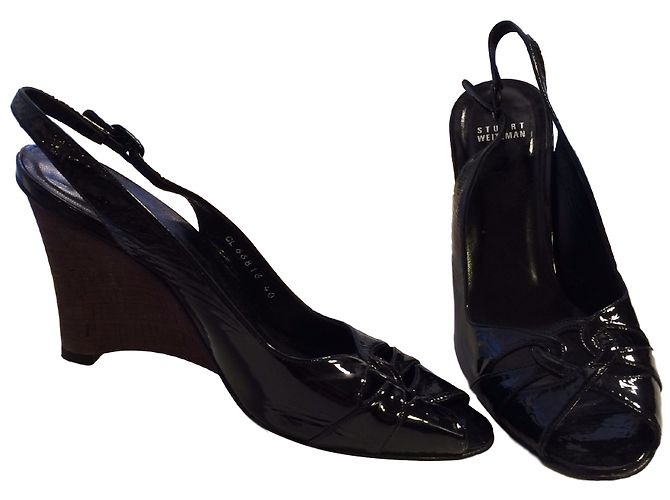 Décolleté Stuart Weitzman in pelle nera taglia 40 Nero