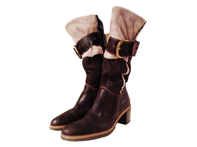 Autre Marque Kukoa Lederstiefel Braun