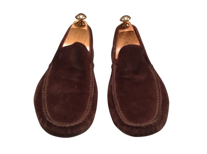 mocassin homme marron daim