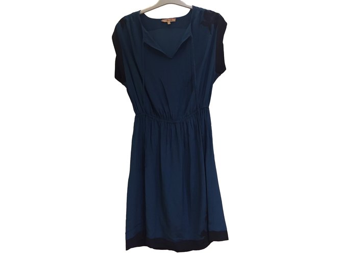 Bel Air Dresses Blue Silk  ref.10154