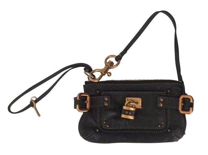 Chloé Clutch bags Black Leather  ref.10241