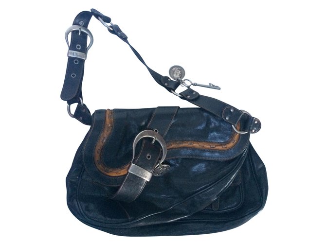 Dior Handtaschen Schwarz Leder  ref.10243