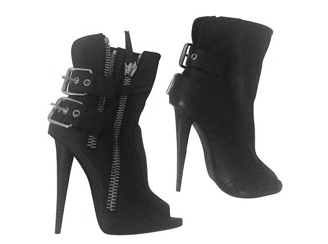 Botines Giuseppe Zanotti de piel negra Negro