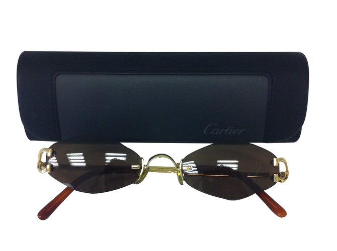 Cartier Sunglasses Golden Steel ref.10282 Joli Closet