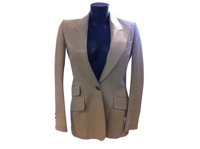 Gucci Jackets Beige Leather  ref.10297