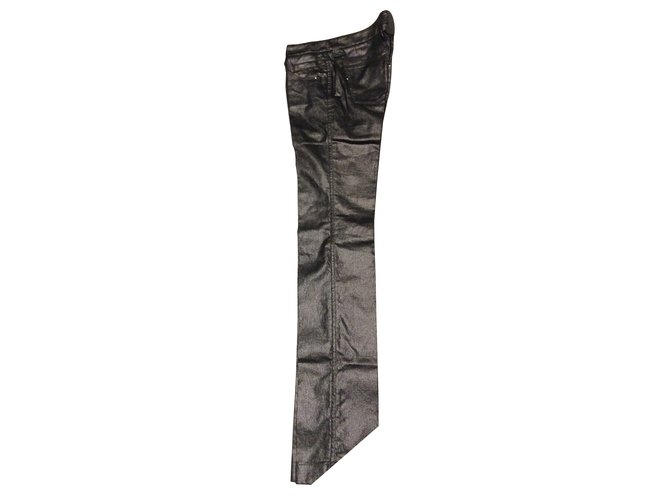 Dolce & Gabbana Pants, leggings Silvery Polyamide  ref.10305