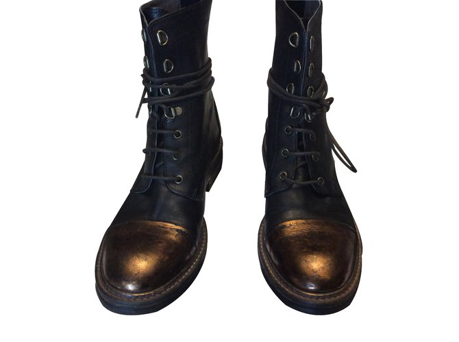Autre Marque Ankle Boots Black Leather  ref.10312