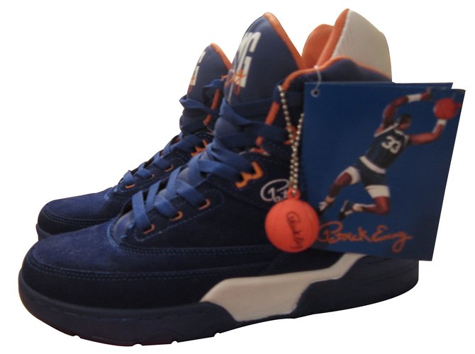 Patrick Ewing Sneakers Blue Deerskin  ref.10360