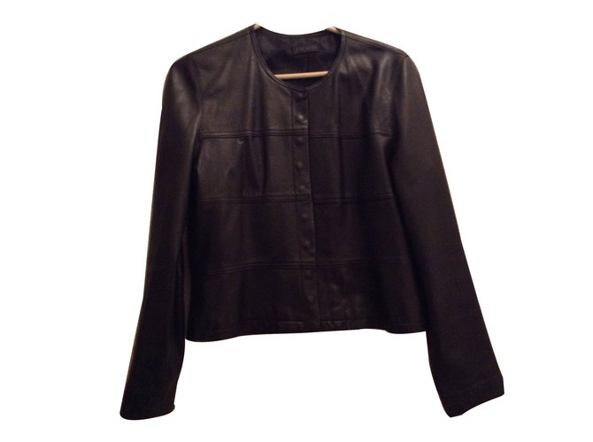 Ikks Biker jackets Black Leather  ref.10364