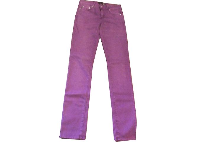 Just Cavalli Jeans Gerade Schnitt Violet Baumwolle Größe 36 Lila
