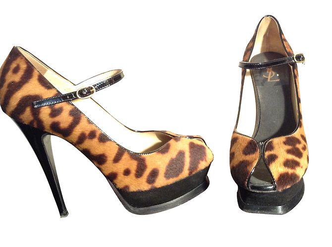 Décolleté Yves Saint Laurent Leopardato 39 Stampa leopardo
