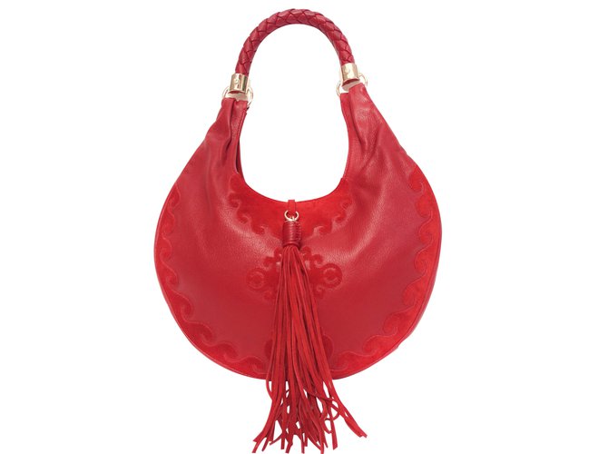 Yves Saint Laurent Handbags Red Leather  ref.10522