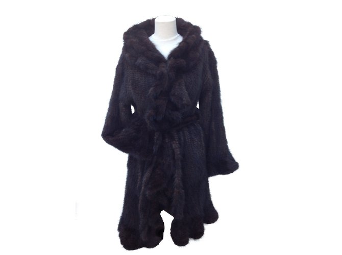 Autre Marque Coats, Outerwear Brown Fur  ref.10610