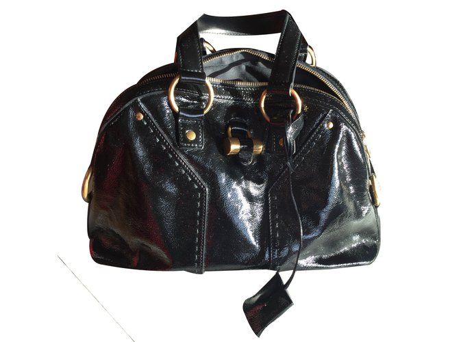Yves Saint Laurent Totes Black Patent leather  ref.10611