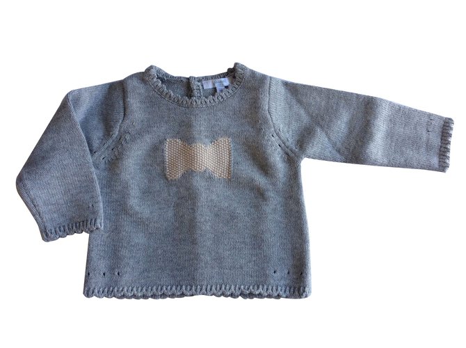 Jacadi Sweaters Grey Cotton  ref.10632