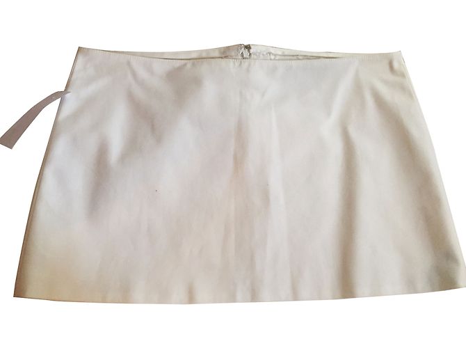 Falda corta blanca de algodón Dsquared2 Blanco 