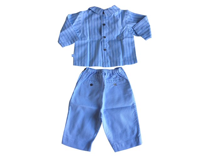 Jacadi outfits Blu Cotone  ref.10713
