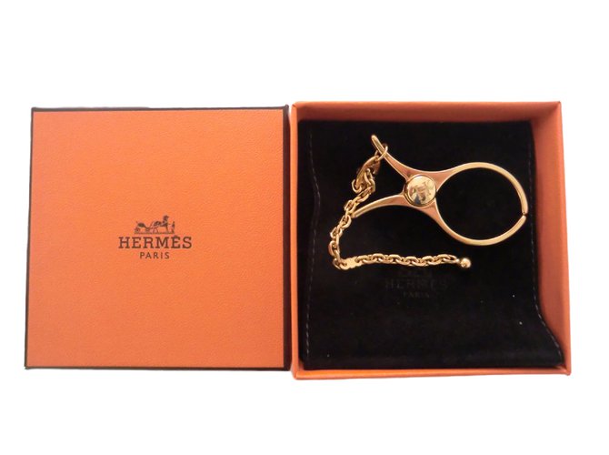 Hermès Handschuhe Golden Metall  ref.10746