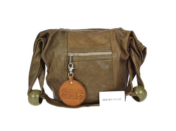 See by Chloé Totes Khaki Leather  ref.10794