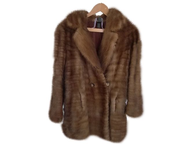 Autre Marque Nerzjacke in Caramel Größe 40 42 Karamell