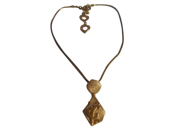 Yves Saint Laurent Necklaces Golden Metal  ref.10943