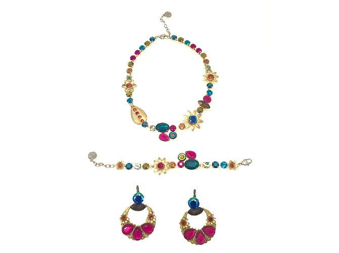 Set Reminiscence Zoe and Lilac Collana Bracciale Orecchini Multicolore