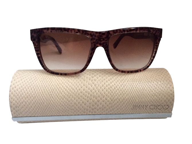 Gafas de sol Jimmy Choo Cuadradas Estampado Leopardo Estampado de leopardo