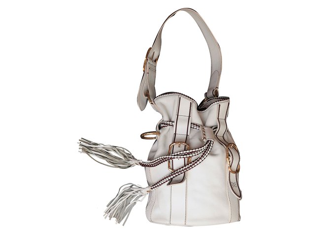 Lancel Handbags White Leather  ref.11167