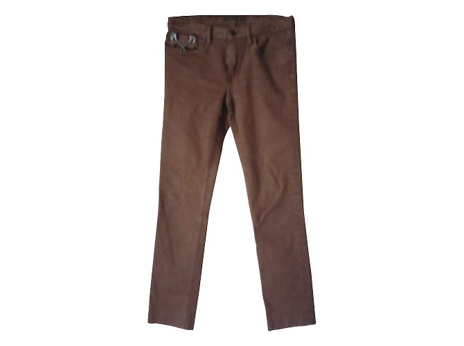 Calça Ralph Lauren de Algodão Caramelo