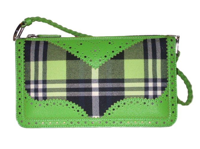 Christian Dior Handbags Green Cloth  ref.11195