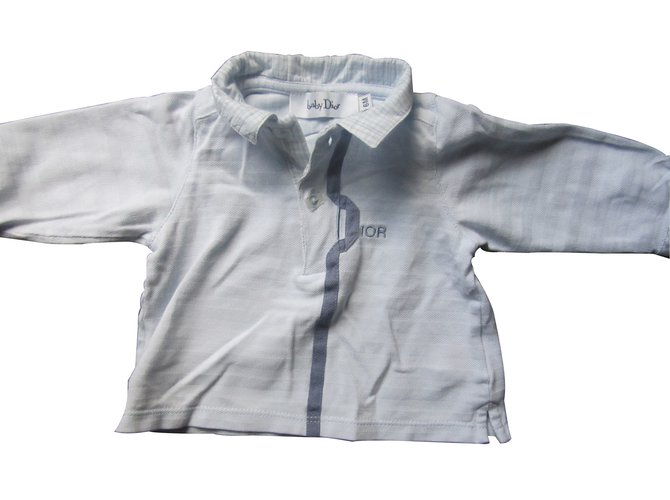 Baby Dior Camisetas y tops Azul Algodón  ref.11223