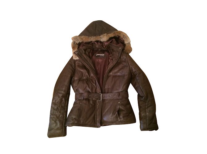 Autre Marque Serge Pariente Brown Lamb Leather Jacket L