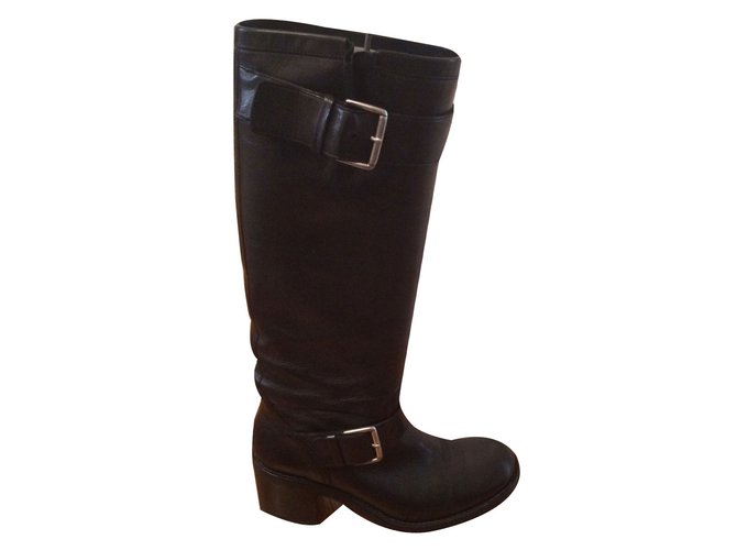 Free Lance Boots Black Leather  ref.11315