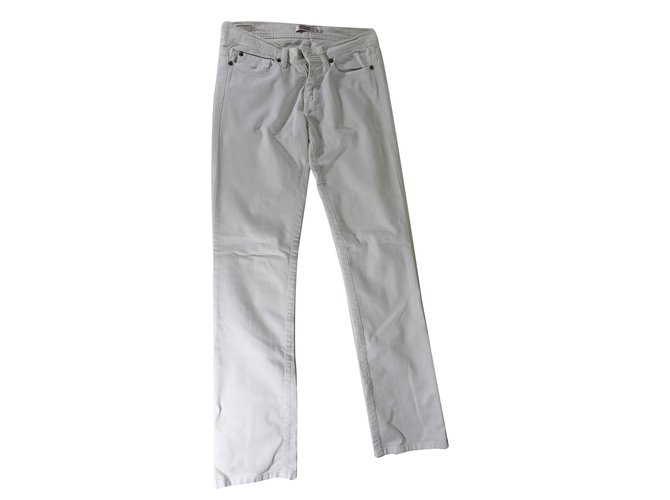 Comptoir Des Cotonniers calça, leggings Branco Algodão Poliamida  ref.11329