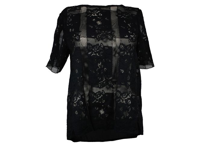 Top Balzac Lace Front nero Claudie Pierlot